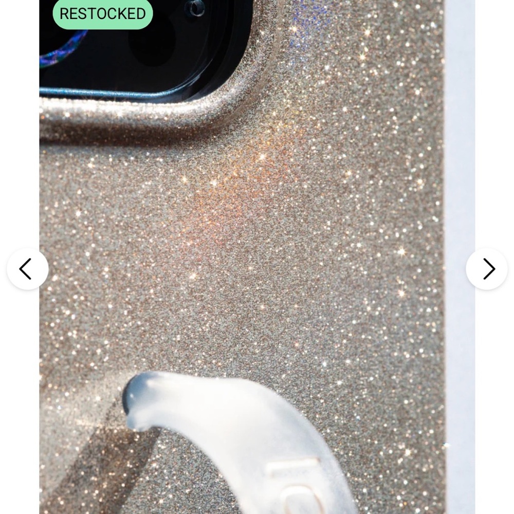 Loopy Case - iPhone 14 Plus - Glittery Champagne Phone Case